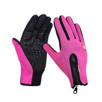 Winter Thermal Gloves Touch Screen Riding Motorcycle Sliding Waterproof Sports Gloves With Fleece