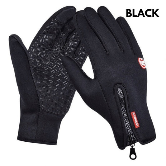 Winter Thermal Gloves Touch Screen Riding Motorcycle Sliding Waterproof Sports Gloves With Fleece