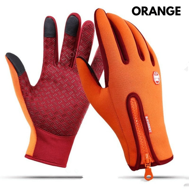 Winter Thermal Gloves Touch Screen Riding Motorcycle Sliding Waterproof Sports Gloves With Fleece