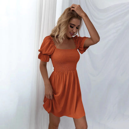 Women's Square Neck A-Line Dress