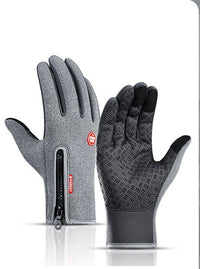 Winter Thermal Gloves Touch Screen Riding Motorcycle Sliding Waterproof Sports Gloves With Fleece