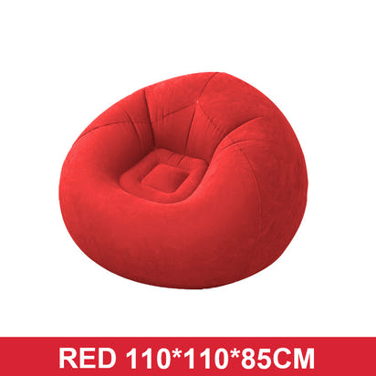 Large Lazy Inflatable Sofas Chair Flocking Flocking Sofa Chair Lounger Seat Bean Bag Sofa For Outdoor Living Room Camping Travel - Foot Air Pump