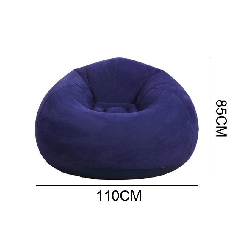 Large Lazy Inflatable Sofas Chair Flocking Flocking Sofa Chair Lounger Seat Bean Bag Sofa For Outdoor Living Room Camping Travel - Foot Air Pump