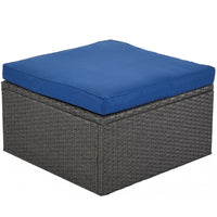 Outdoor Patio Rectangle Daybed With Retractable Canopy, Wicker Furniture Sectional Seating With Washable Cushions, Backyard, Porch - Gray