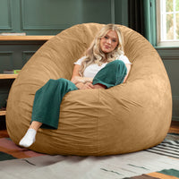Jaxx 6 Ft Cocoon - Large Bean Bag Chair For Adults, Camel - Camel
