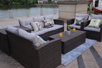 6pc Wicker Outdoor Patio Sofa Set