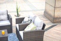 6pc Wicker Outdoor Patio Sofa Set