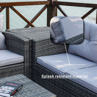 6pc Wicker Outdoor Patio Sofa Set