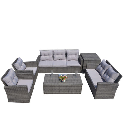 6pc Wicker Outdoor Patio Sofa Set