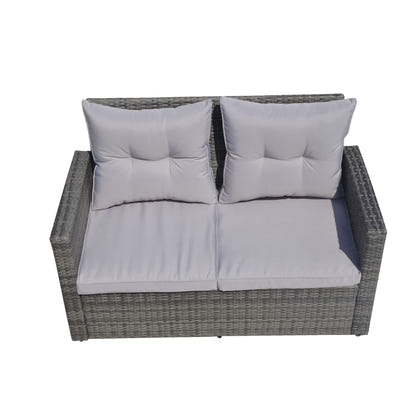 6pc Wicker Outdoor Patio Sofa Set