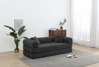 Foldable Sofa Bed, 77.9'' Folding Floor Couch, Compressed Convertable Sleeper Sofa, Memory Foam Couch with Pillow Back Support Armrest, 4-in-1 Futon Sofa Bed for Living Room, Army green