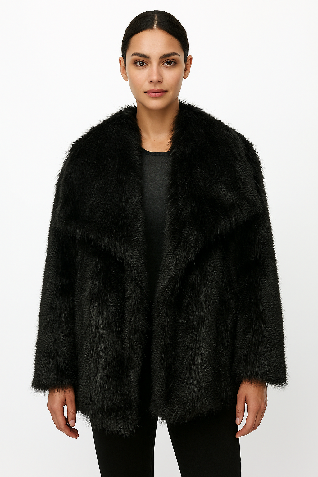 Winter Plush Coat Fashion Thicken Lapel Outwear Casual Long Sleeve Tops Womens Clothing