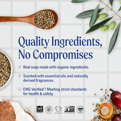 Pure-Castile Magic Liquid Soap - Made with Regenerative Organic Certified Oils - 18-In-1 Uses for Face, Body, Hand Gentle on Baby & Sensitive Skin Body Wash Unscented,32Oz