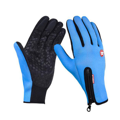 Winter Thermal Gloves Touch Screen Riding Motorcycle Sliding Waterproof Sports Gloves With Fleece